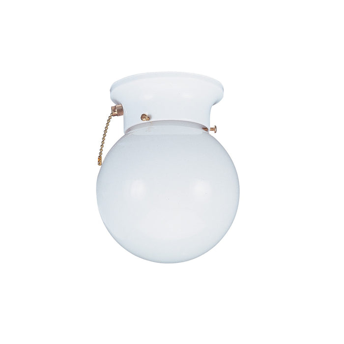 Generation Lighting 5367PC-15 One Light Flush Mount, White