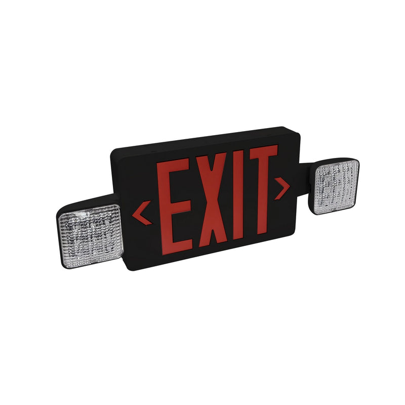 Nora Lighting NEX-712-LED/RB LED Exit and Emergency Combination, Black
