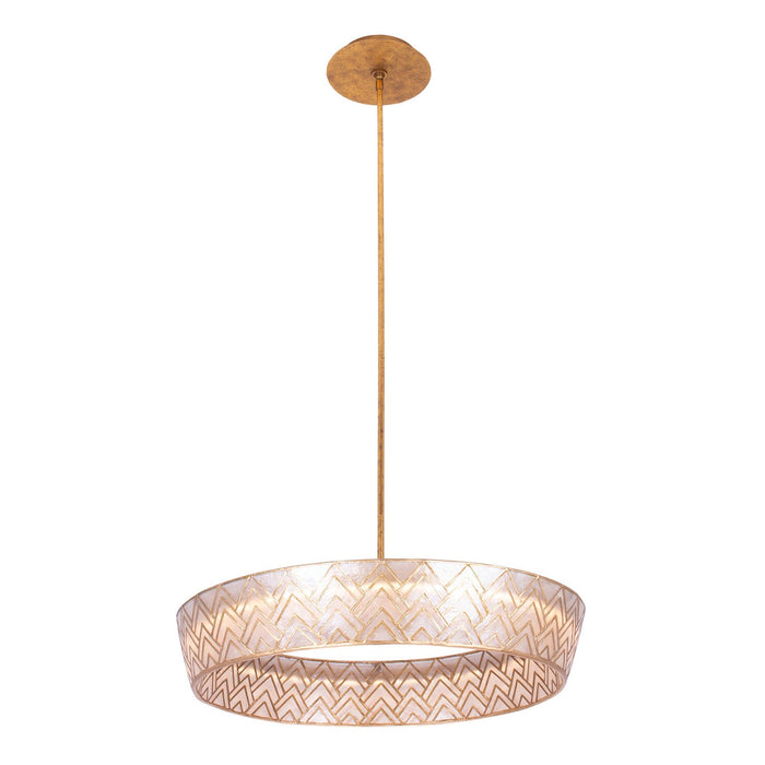 Kalco 523155OL LED Pendant, Oxidized Gold Leaf
