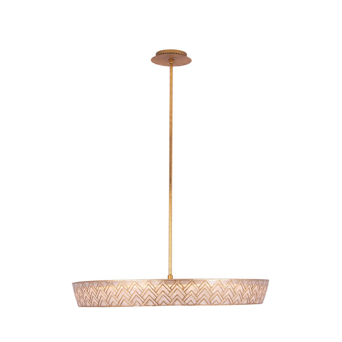 Kalco 523156OL LED Pendant, Oxidized Gold Leaf