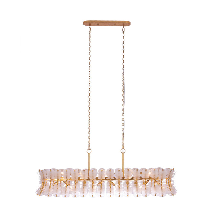 Kalco 523661OL 12 Light Island Pendant, Oxidized Gold Leaf