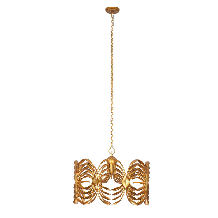 Kalco 523858WGL Eight Light Pendant, Warm Gold
