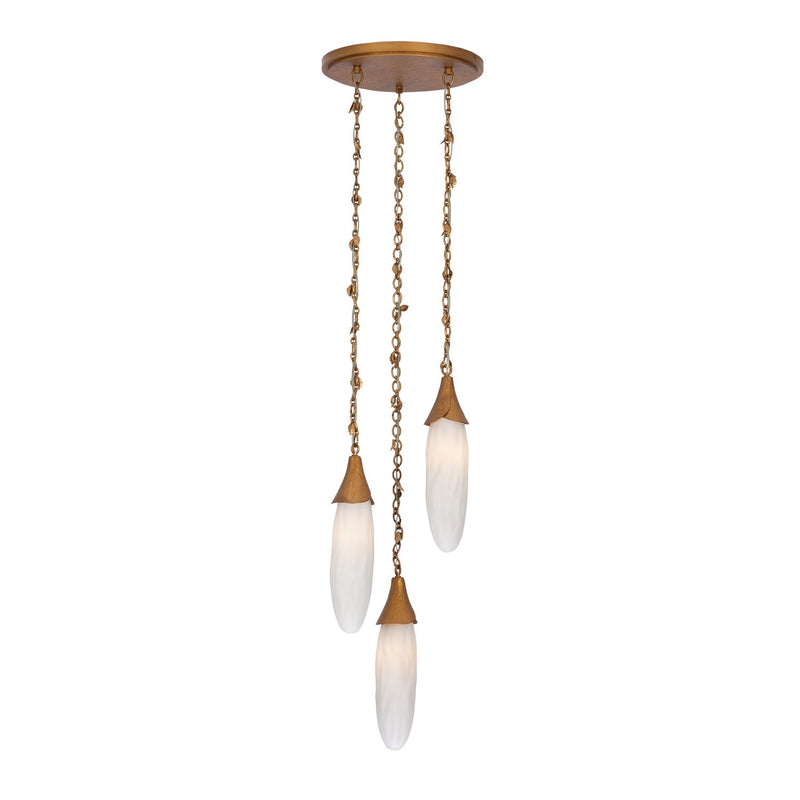 Kalco 523956WGL Three Light Pendant, Warm Gold