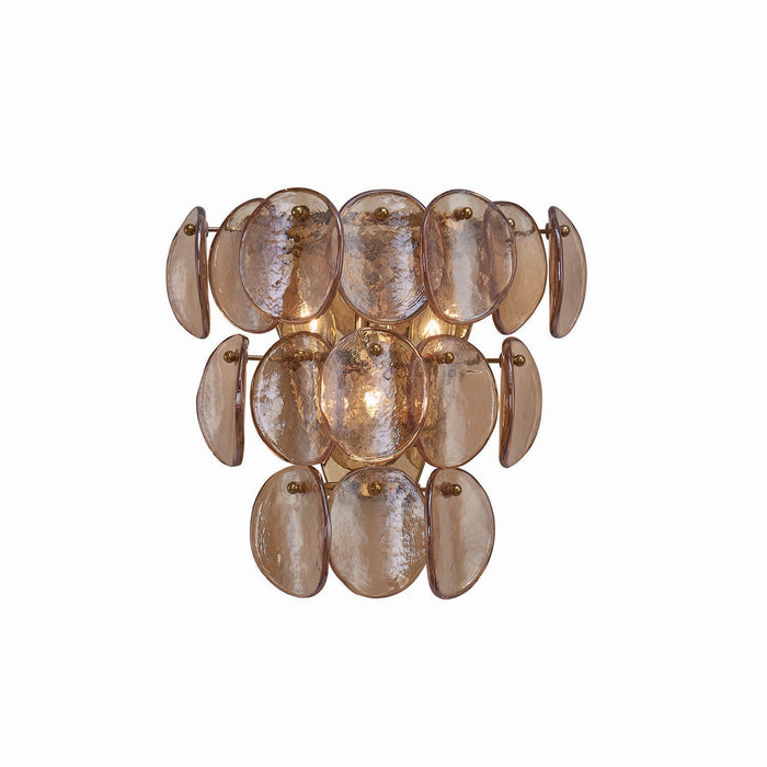 Kalco 524622PWB Two Light Wall Sconce, Polished Winter Brass