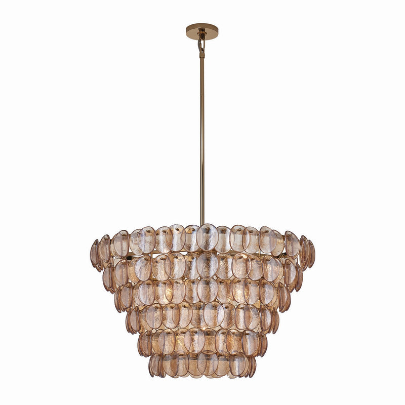 Kalco 524656PWB 14 Light Pendant, Polished Winter Brass