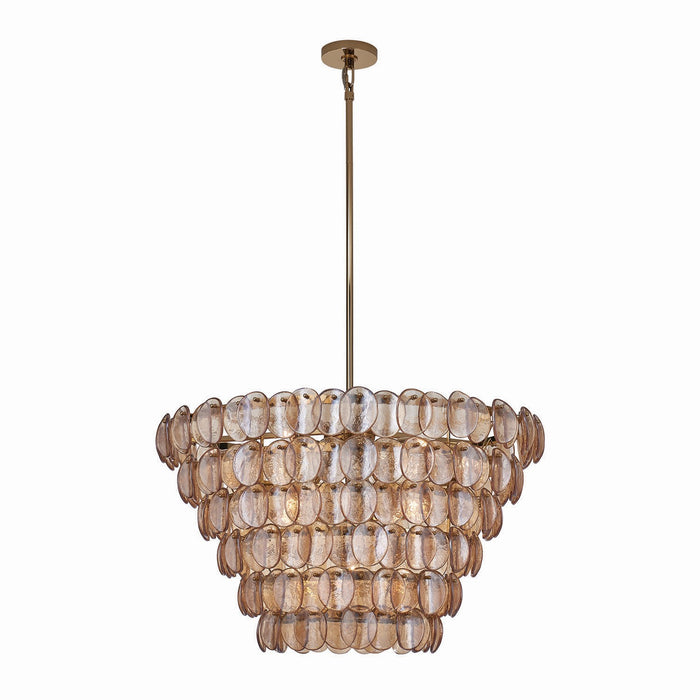 Kalco 524656PWB 14 Light Pendant, Polished Winter Brass