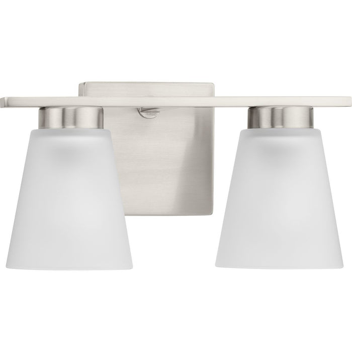 Progress Lighting P300500-009 Two Light Bath, Brushed Nickel