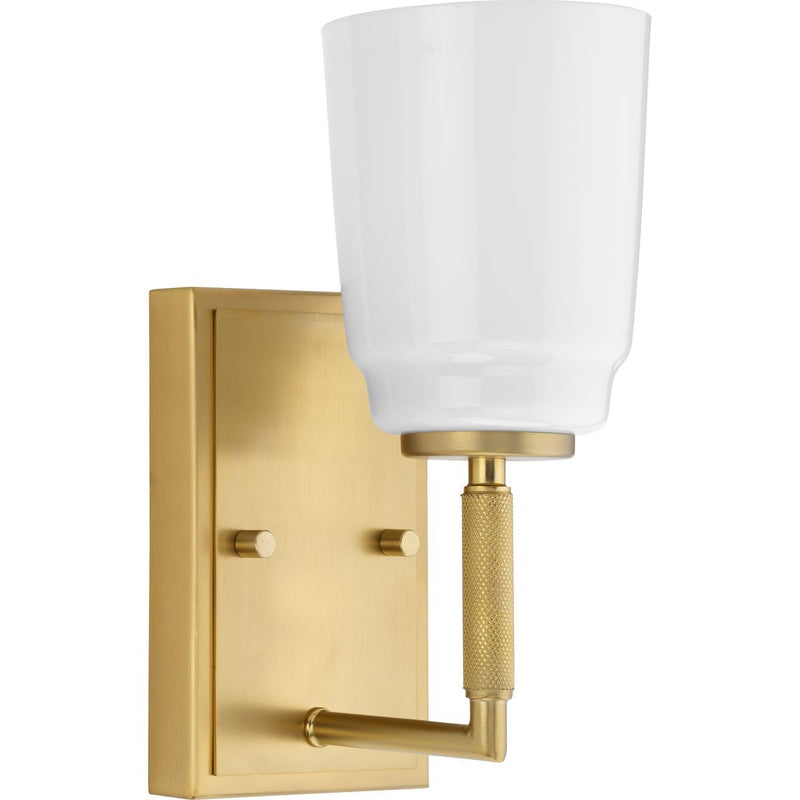 Progress Lighting P300503-191 One Light Bath, Brushed Gold
