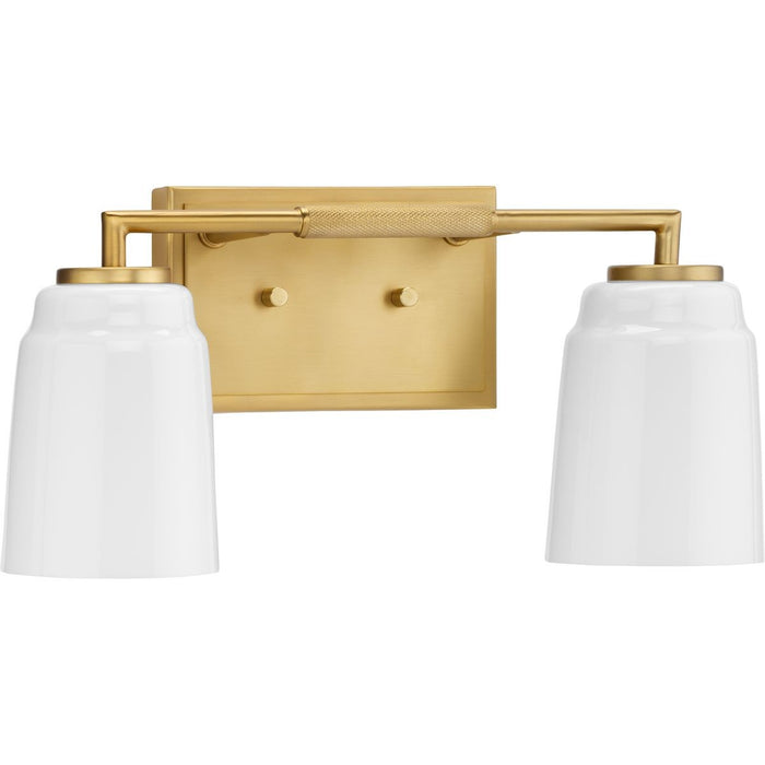 Progress Lighting P300504-191 Two Light Bath, Brushed Gold