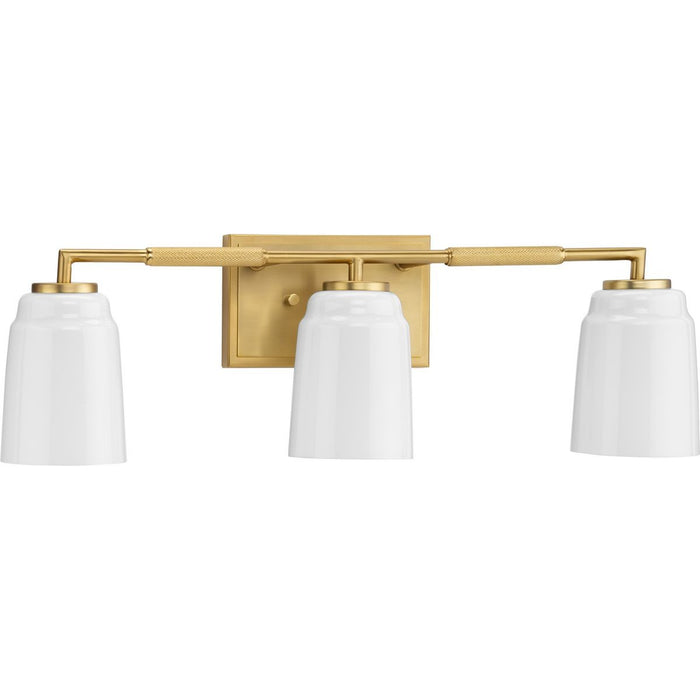 Progress Lighting P300505-191 Three Light Bath, Brushed Gold