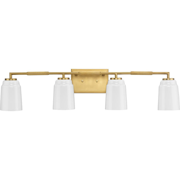 Progress Lighting P300506-191 Four Light Bath, Brushed Gold