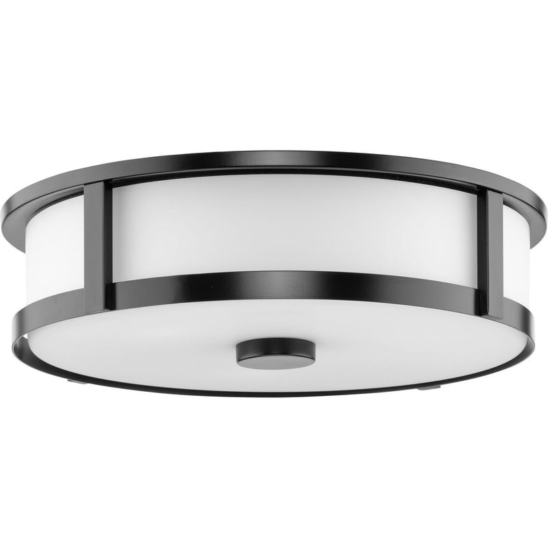 Progress Lighting P350281-31M Three Light Flushmount, Matte Black