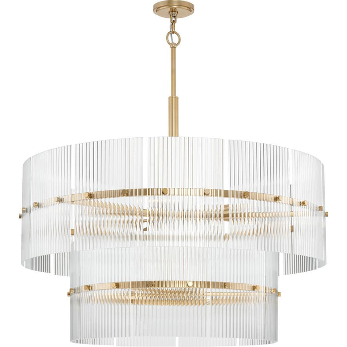 Progress Lighting P400390-205 Nine Light Chandelier, Soft Gold