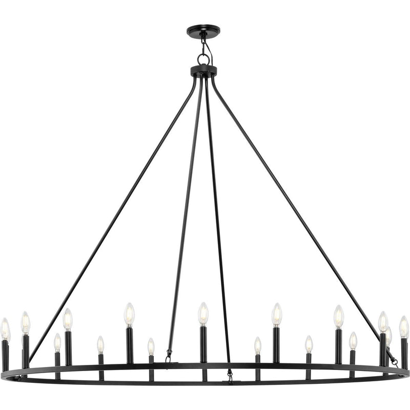 Progress Lighting P400399-31M 20 Light Chandelier, Matte Black