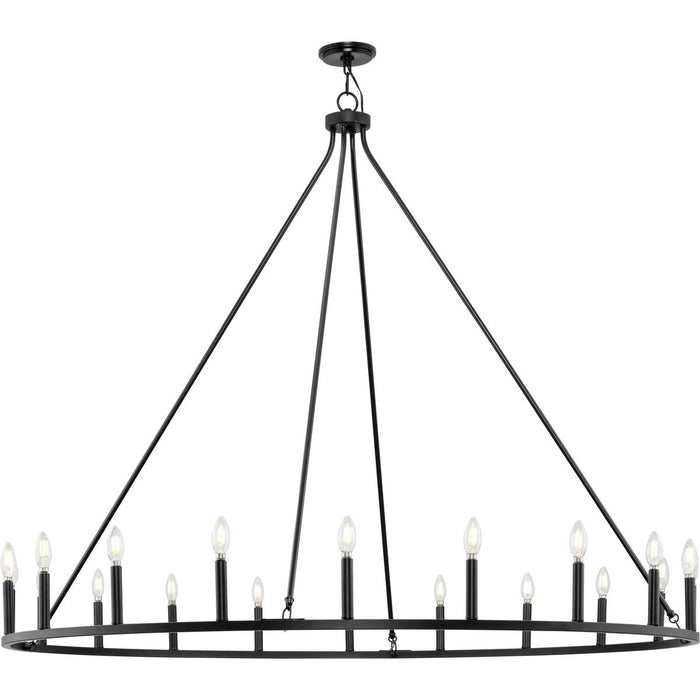 Progress Lighting P400399-31M 20 Light Chandelier, Matte Black
