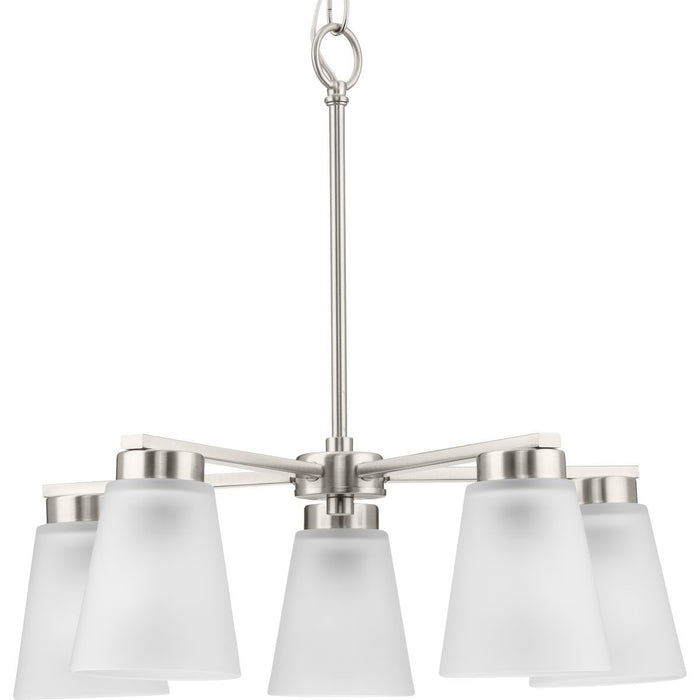 Progress Lighting P400401-009 Five Light Chandelier, Brushed Nickel