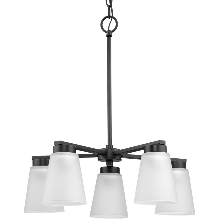 Progress Lighting P400401-31M Five Light Chandelier, Matte Black