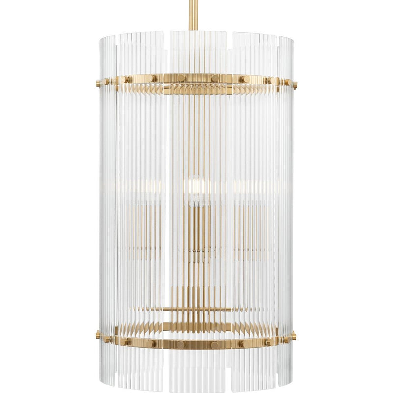 Progress Lighting P500457-205 Six Light Foyer Pendant, Soft Gold