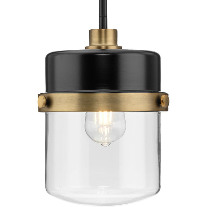Progress Lighting P500471-31M One Light Pendant, Matte Black