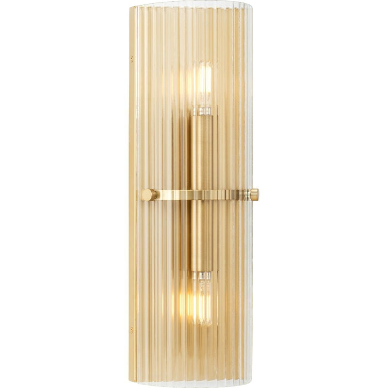 Progress Lighting P710136-205 Two Light Wall Sconce, Soft Gold