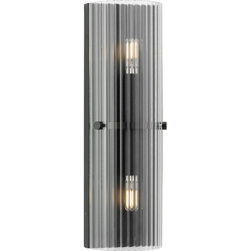 Progress Lighting P710136-31M Two Light Wall Sconce, Matte Black