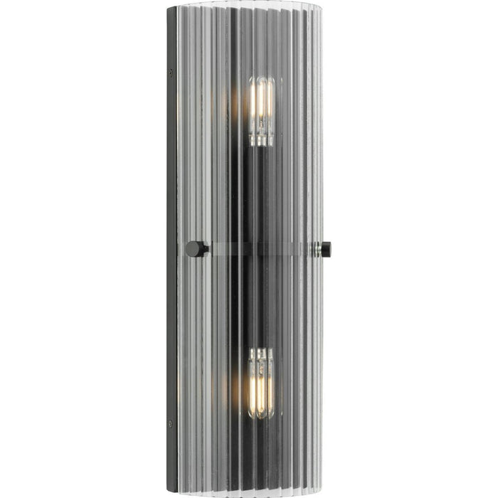 Progress Lighting P710136-31M Two Light Wall Sconce, Matte Black