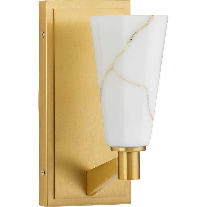 Progress Lighting P710138-109 One Light Wall Bracket, Brushed Bronze