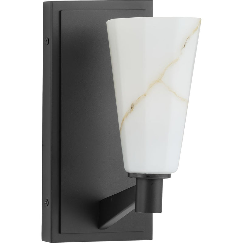 Progress Lighting P710138-31M One Light Wall Bracket, Matte Black