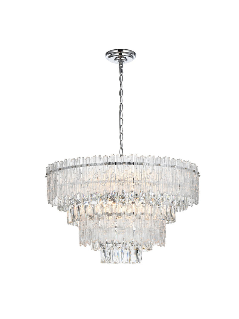 Elegant Lighting 1780D25C Eight Light Chandelier, Chrome