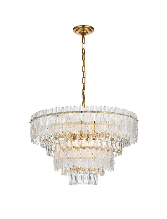 Elegant Lighting 1780D25SG Eight Light Chandelier, Satin Gold