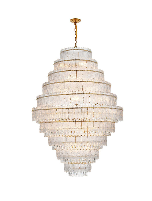 Elegant Lighting 1780D42SG 33 Light Chandelier, Satin Gold