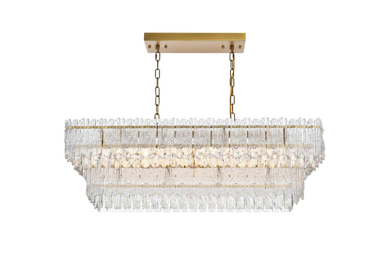 Elegant Lighting 1780G37SG Six Light Chandelier, Satin Gold