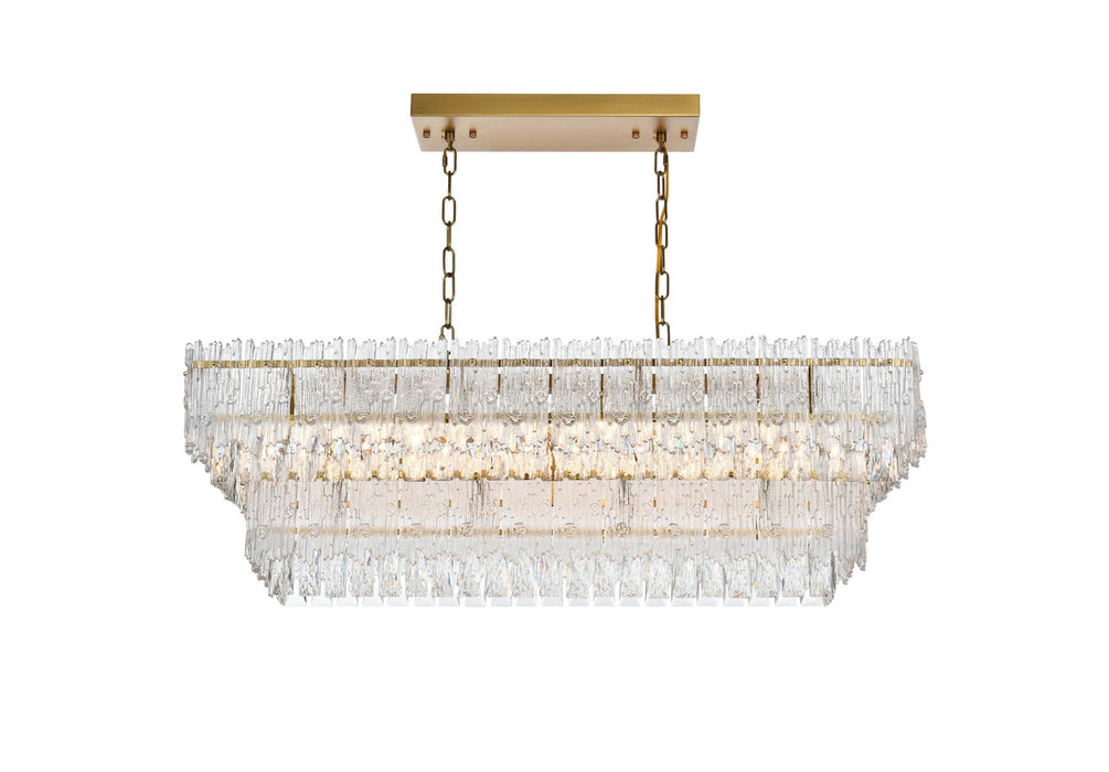 Elegant Lighting 1780G37SG Six Light Chandelier, Satin Gold