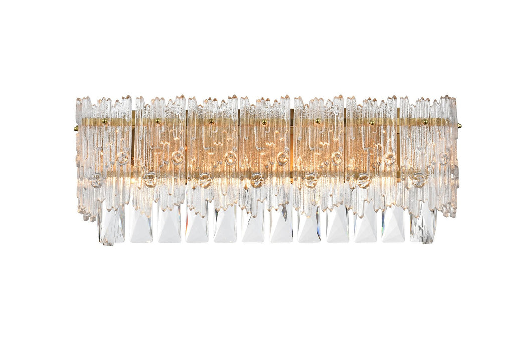 Elegant Lighting 1780W19SG Four Light Wall Sconce, Satin Gold