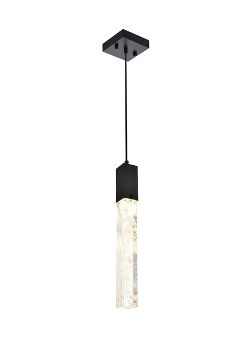 Elegant Lighting 2088D5BK One Light Pendant, Black