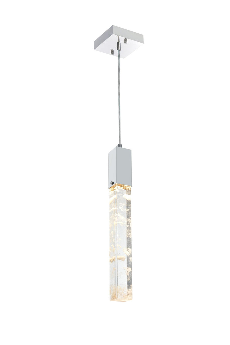 Elegant Lighting 2088D5C One Light Pendant, Chrome