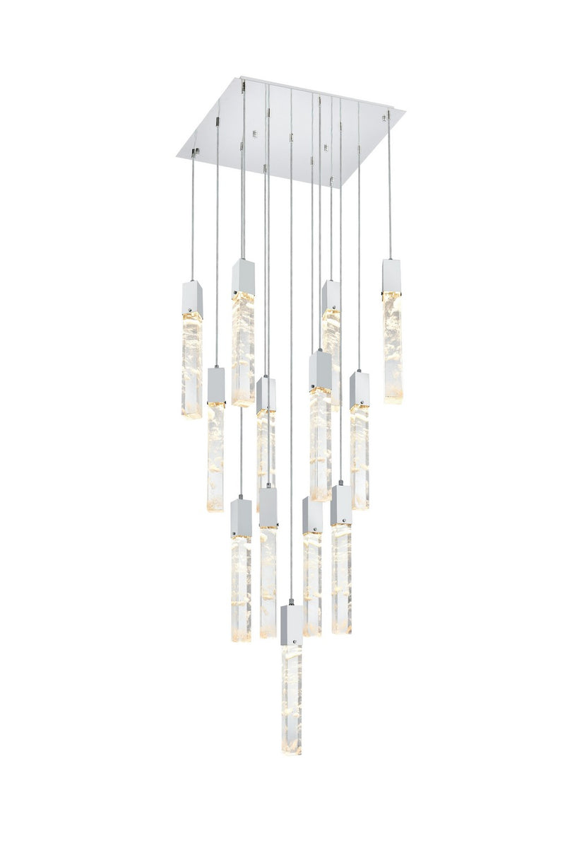 Elegant Lighting 2088G26C 13 Light Pendant, Chrome