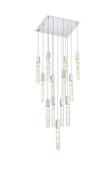 Elegant Lighting 2088G26C 13 Light Pendant, Chrome