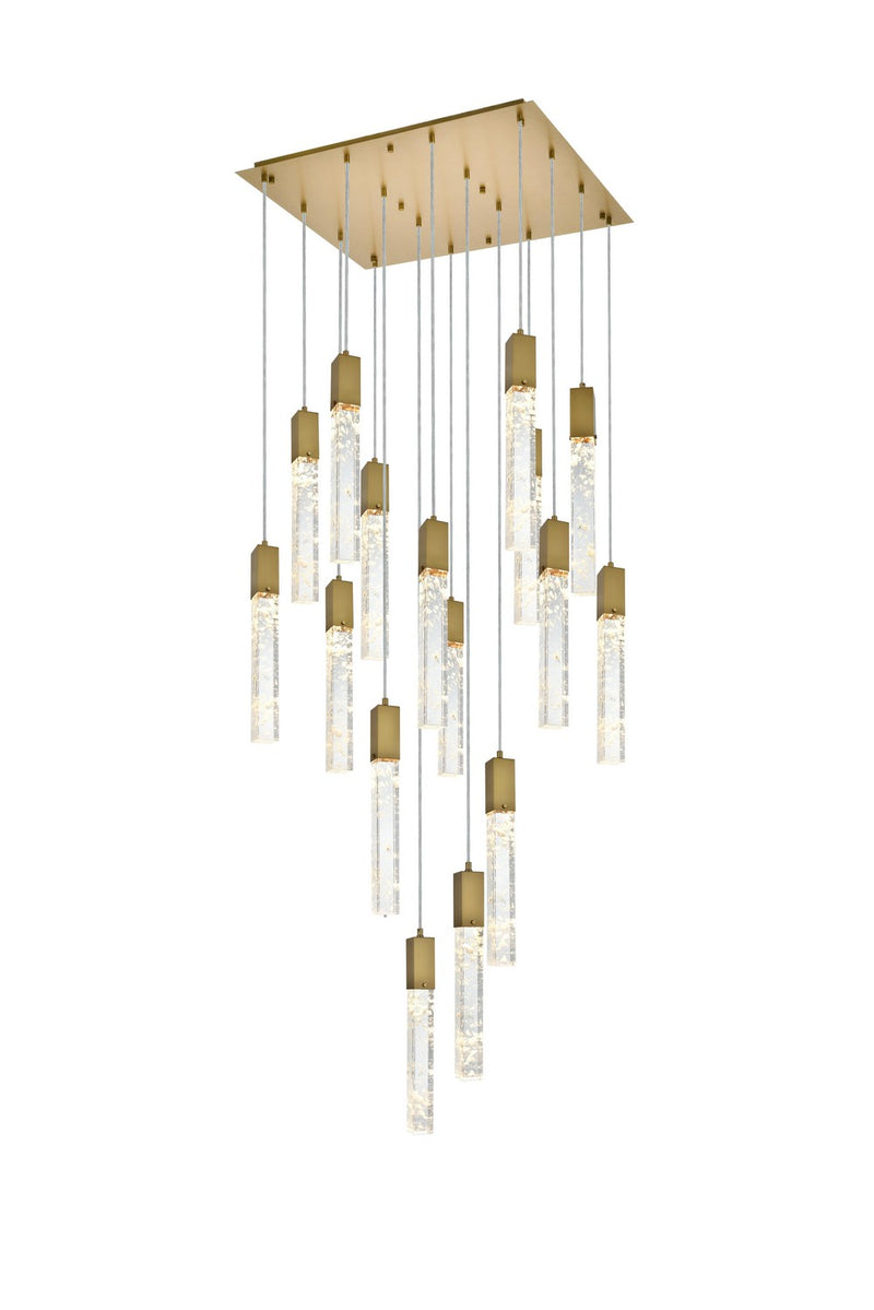 Elegant Lighting 2088G30C 16 Light Pendant, Chrome