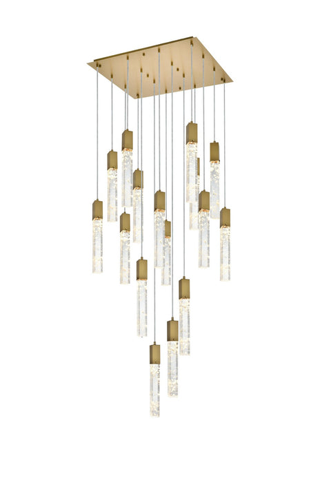 Elegant Lighting 2088G30C 16 Light Pendant, Chrome