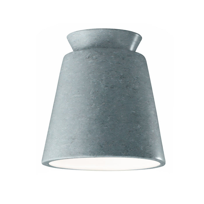 Justice Designs CER-6170W-CONC One Light Outdoor Flush-Mount, Concrete