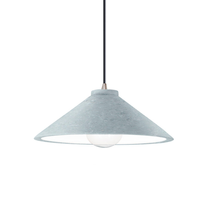 Justice Designs CER-6240-CONC-NCKL-BKCD One Light Pendant, Concrete