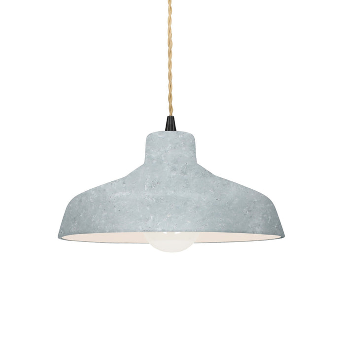 Justice Designs CER-6260-CONC-MBLK-BEIG-TWST One Light Pendant, Concrete