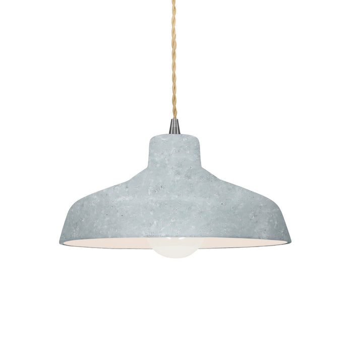 Justice Designs CER-6260-CONC-NCKL-BEIG-TWST One Light Pendant, Concrete
