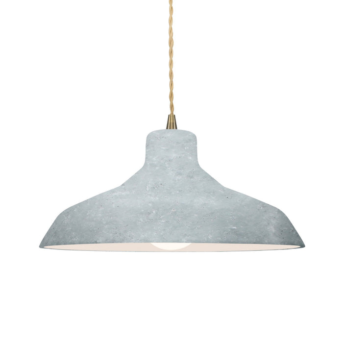 Justice Designs CER-6263-CONC-ABRS-BEIG-TWST One Light Pendant, Concrete