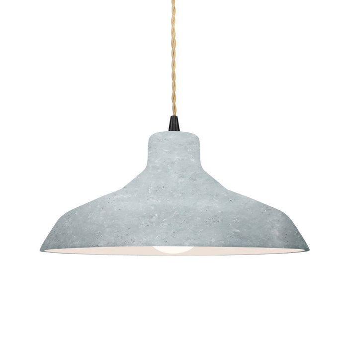 Justice Designs CER-6263-CONC-MBLK-BEIG-TWST One Light Pendant, Concrete