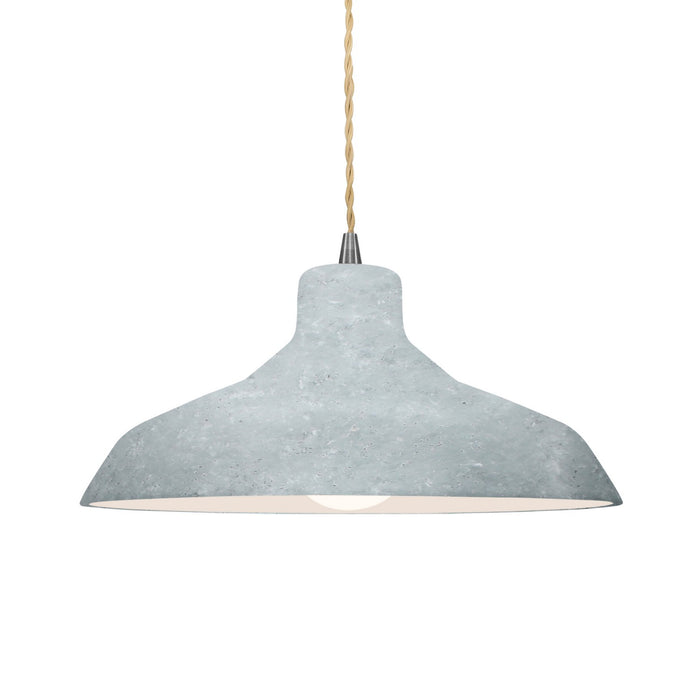 Justice Designs CER-6263-CONC-NCKL-BEIG-TWST One Light Pendant, Concrete