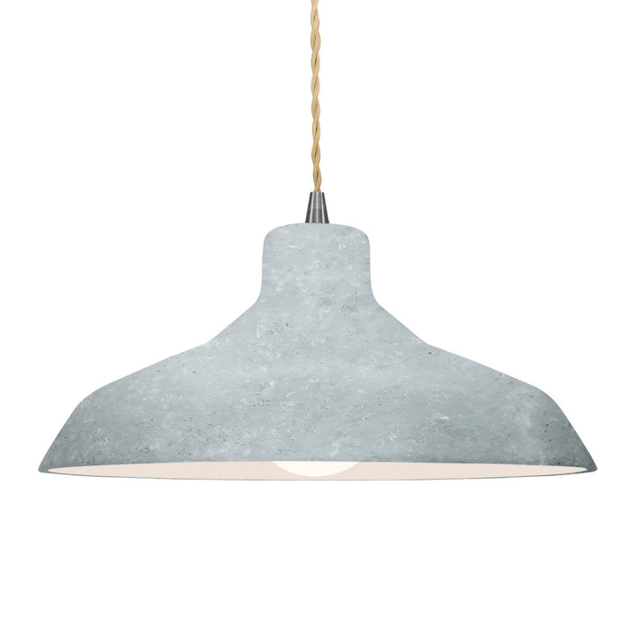 Justice Designs CER-6265-CONC-NCKL-BEIG-TWST One Light Pendant, Concrete