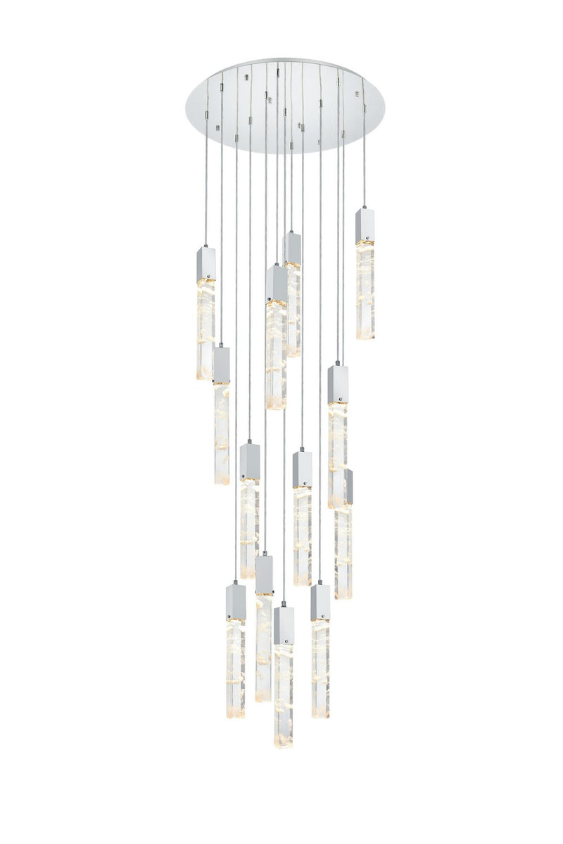 Elegant Lighting 2089G30C 13 Light Chandelier, Chrome