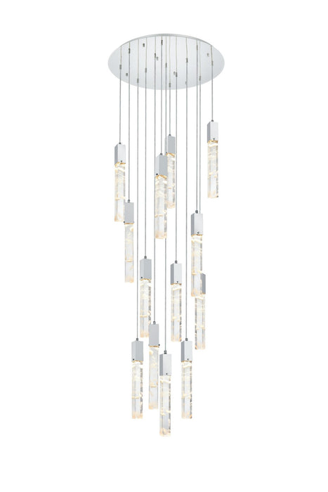 Elegant Lighting 2089G30C 13 Light Chandelier, Chrome